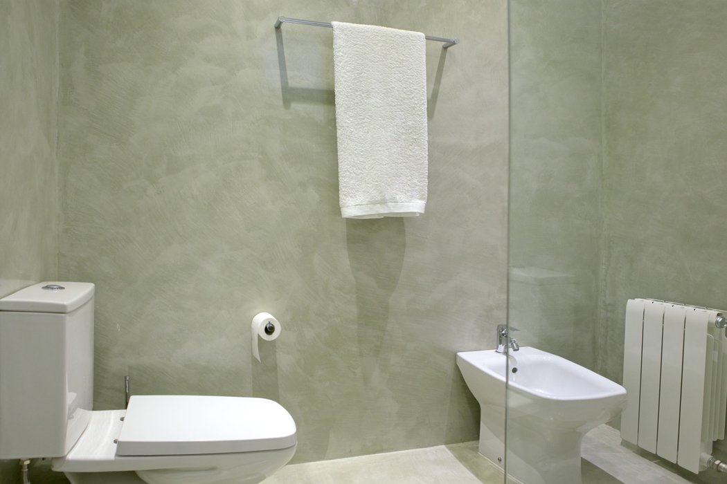 Recent microcementproject - moderne badkamer