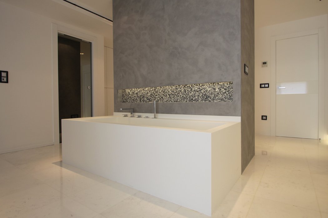 Recent microcementproject - moderne badkamer